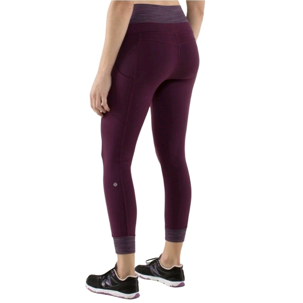 Lululemon En Route Plum Wee Are From Space September Plum Leggings Size 8/10